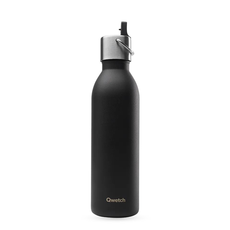 Qwetch Active Matt Noir termo láhev 600 ml sportovní