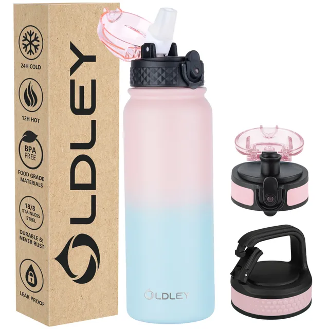 Oldley Triple Lid 20oz sportovní termoska pink blue 600 ml