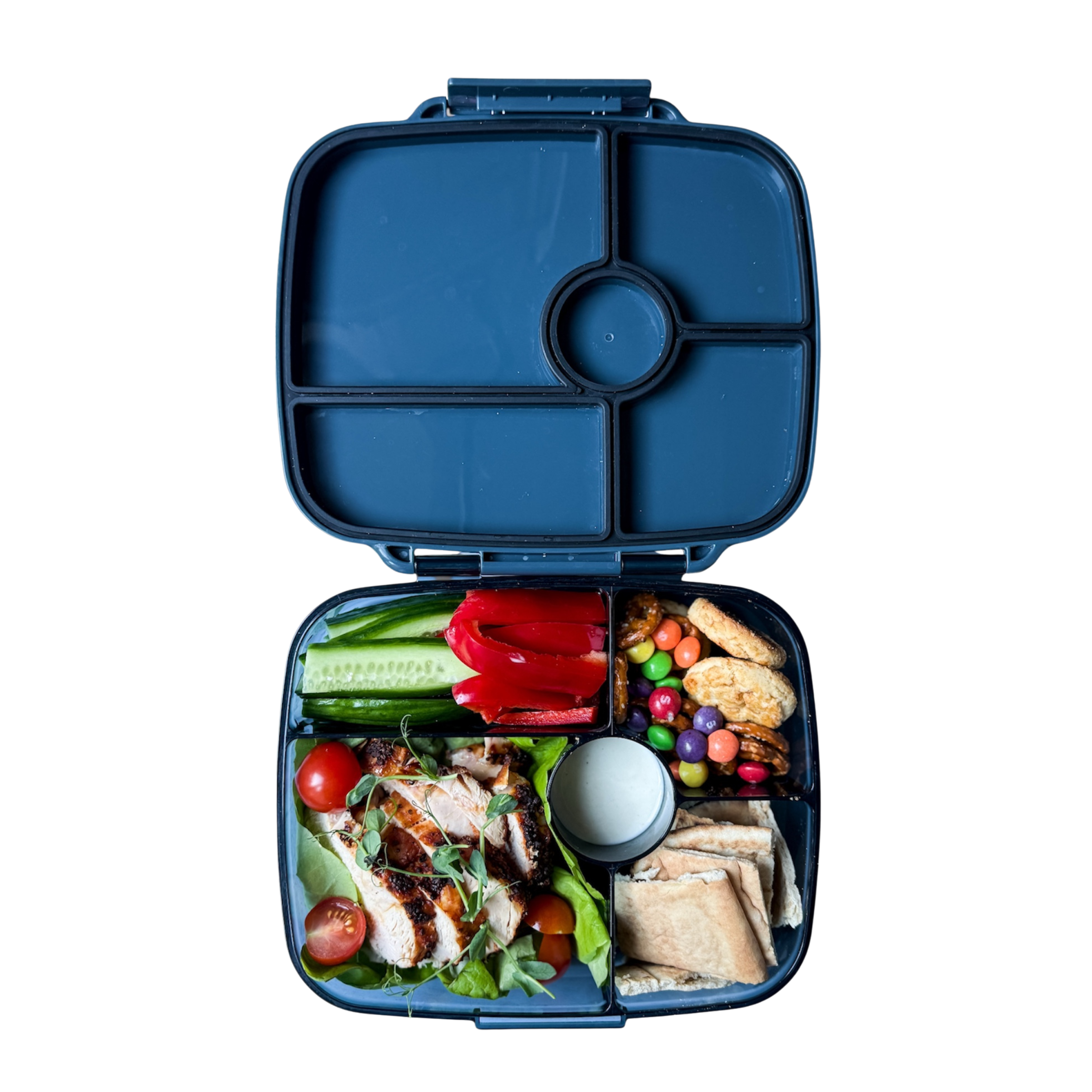 Yumbox Go Large svačinový box 5 přihrádek Berlin Gray