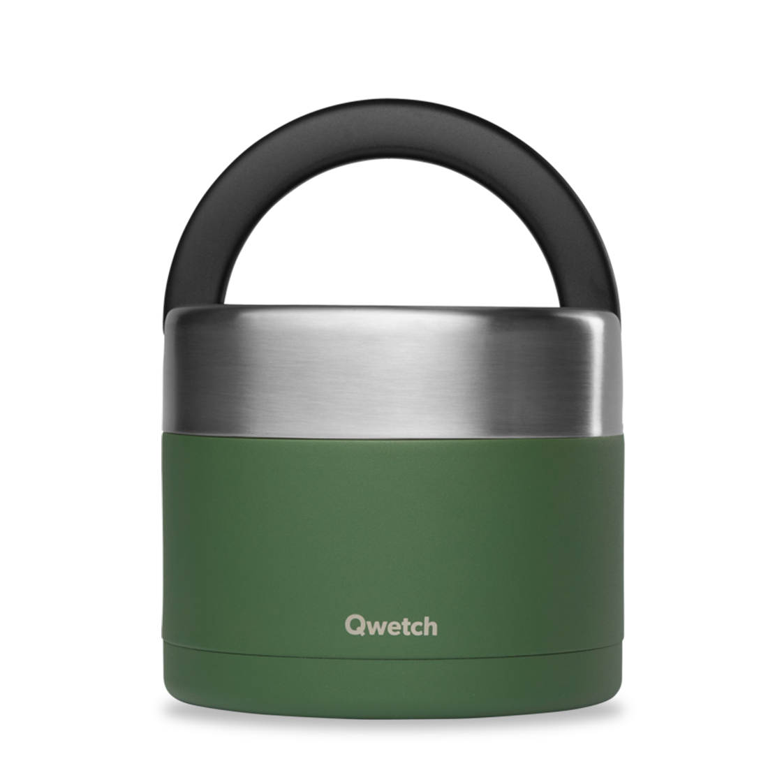 Qwetch Granite termo box na jídlo 850 ml Kaki s rukojetí