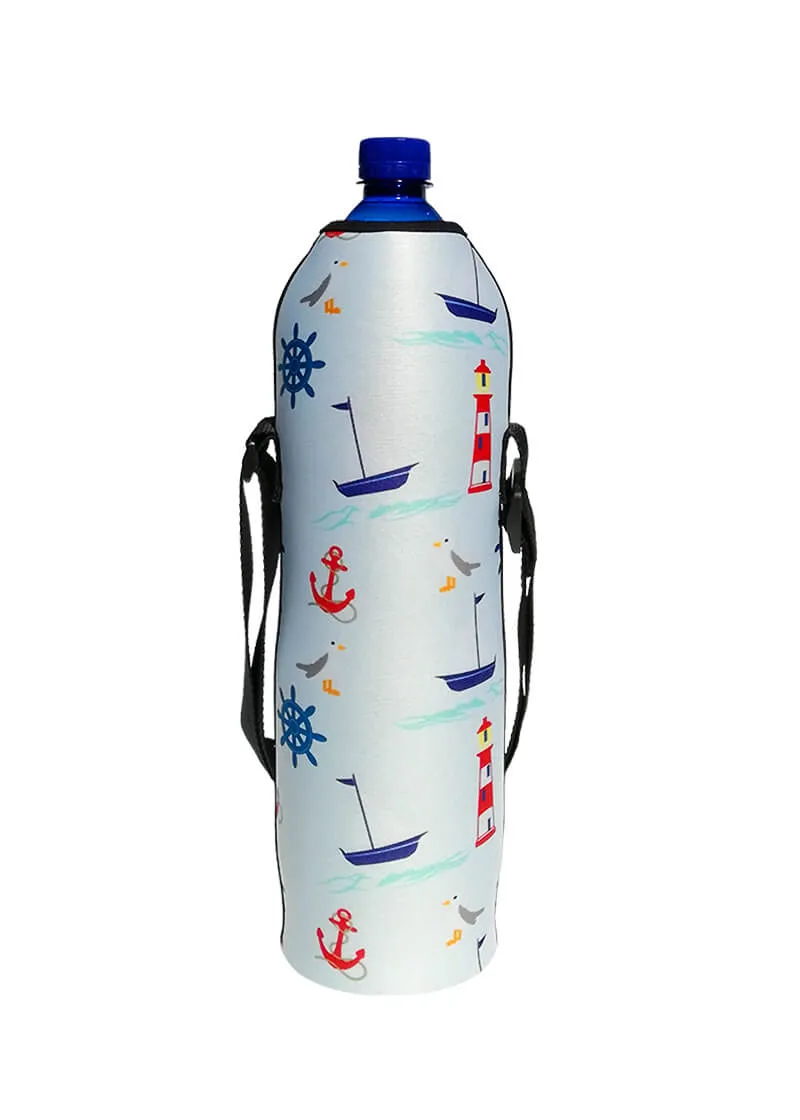 Coolbox termoobal na PET lahev 1,5 l Námořní se zipem