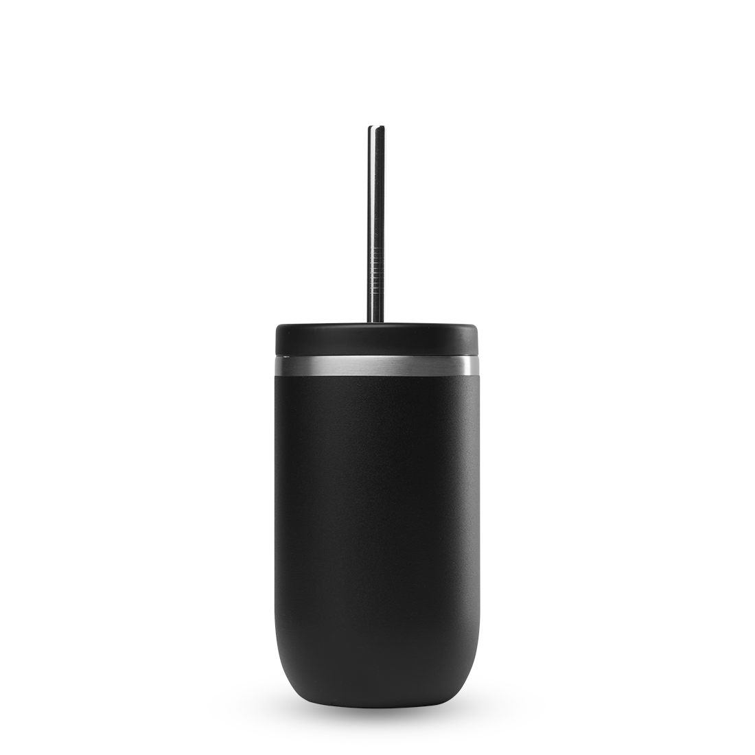 Qwetch Cold Cup Matt Noir termohrnek 470 ml s brčkem