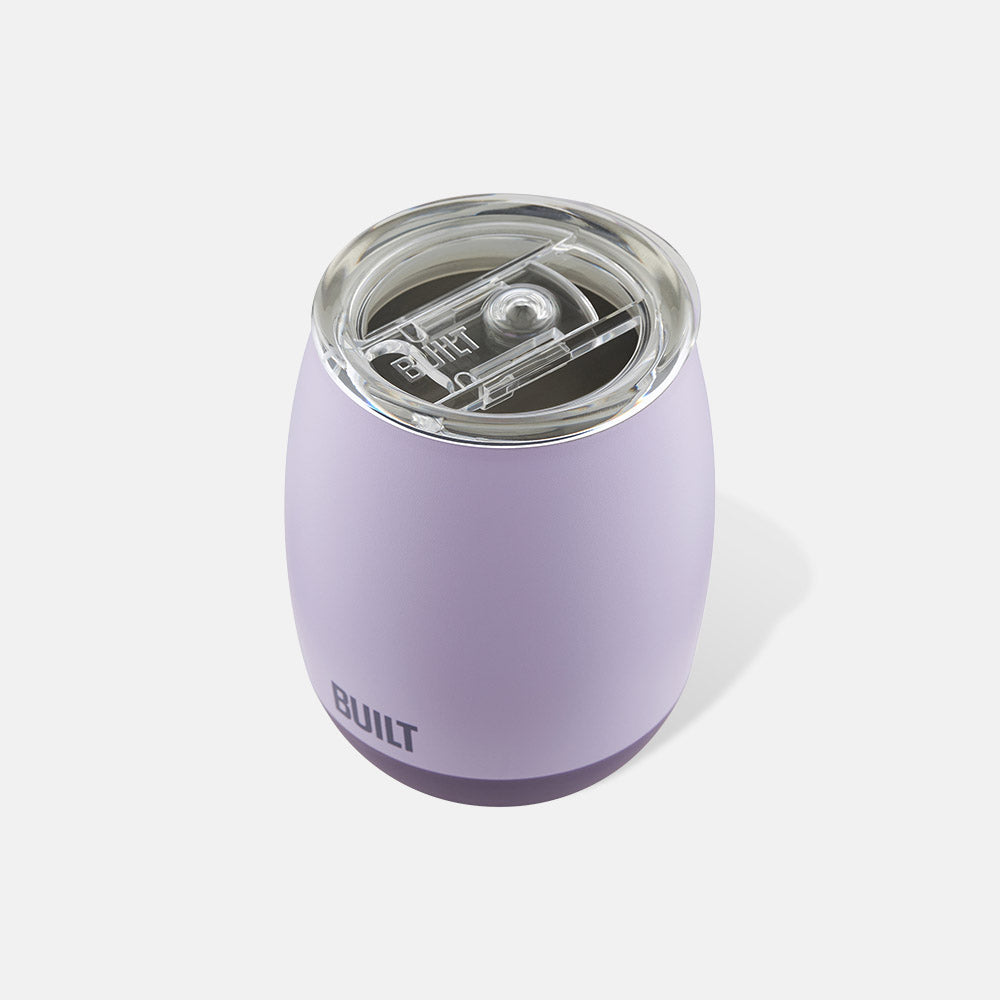 BUILT Cascade Wine Tumbler 12oz Concrete Grey nerez