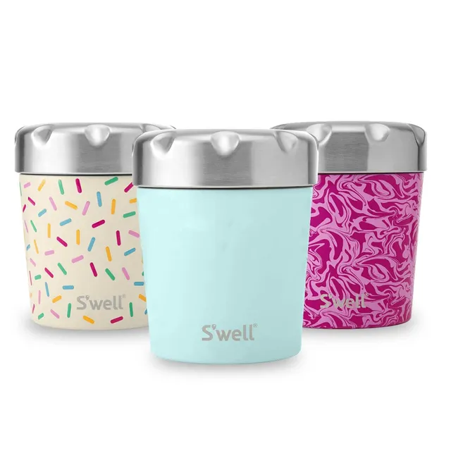 S'well Ice Cream Party sada kelímků na zmrzlinu Mint 3 ks