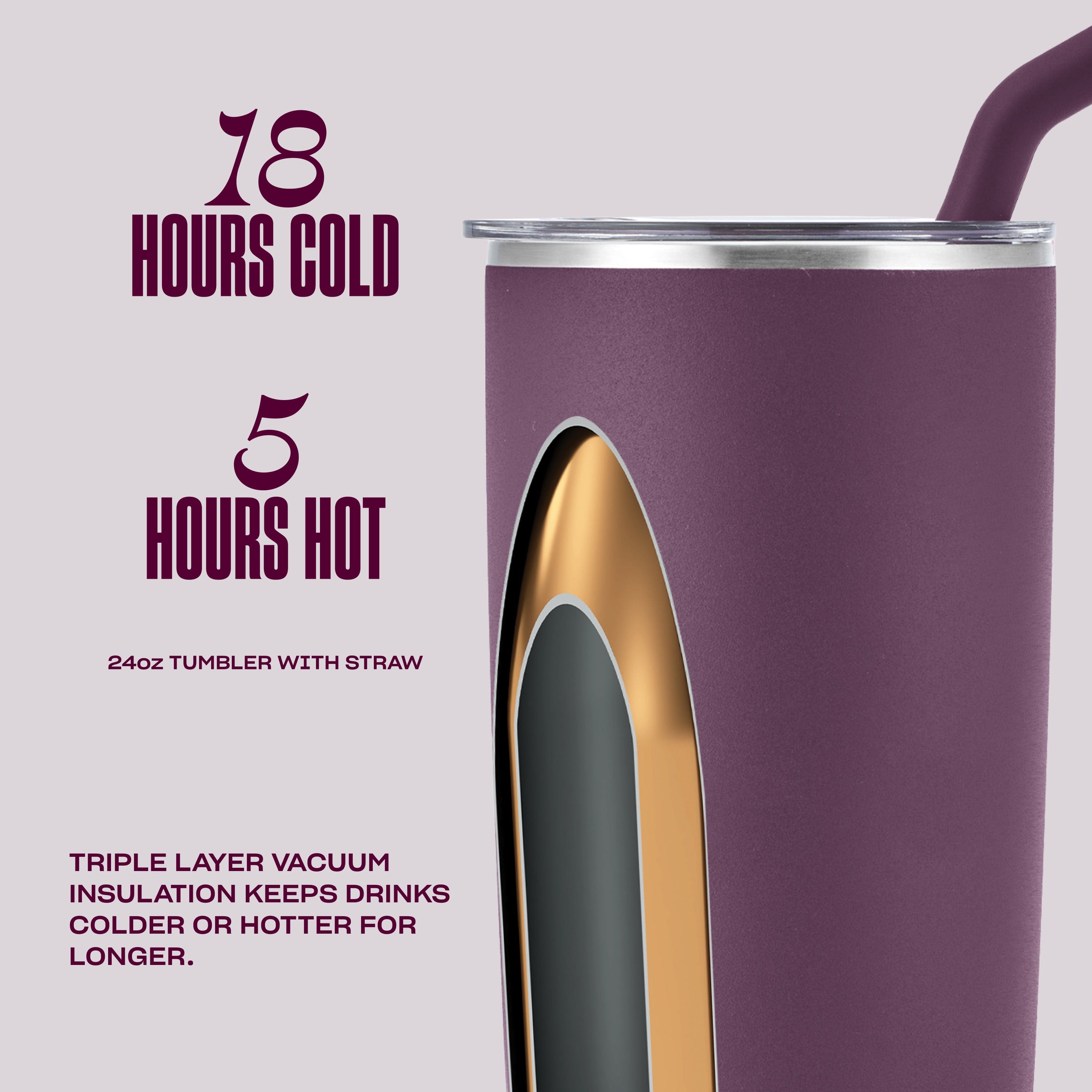 S'well Tumbler with Straw termohrnek 710 ml Onyx chlad 18 hodin