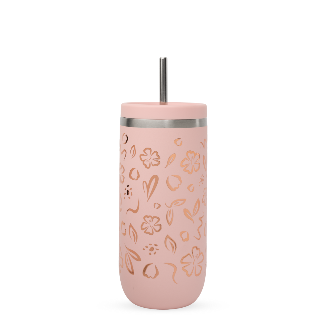 Qwetch Moani Pastel Rose termokelímek 600 ml s brčkem