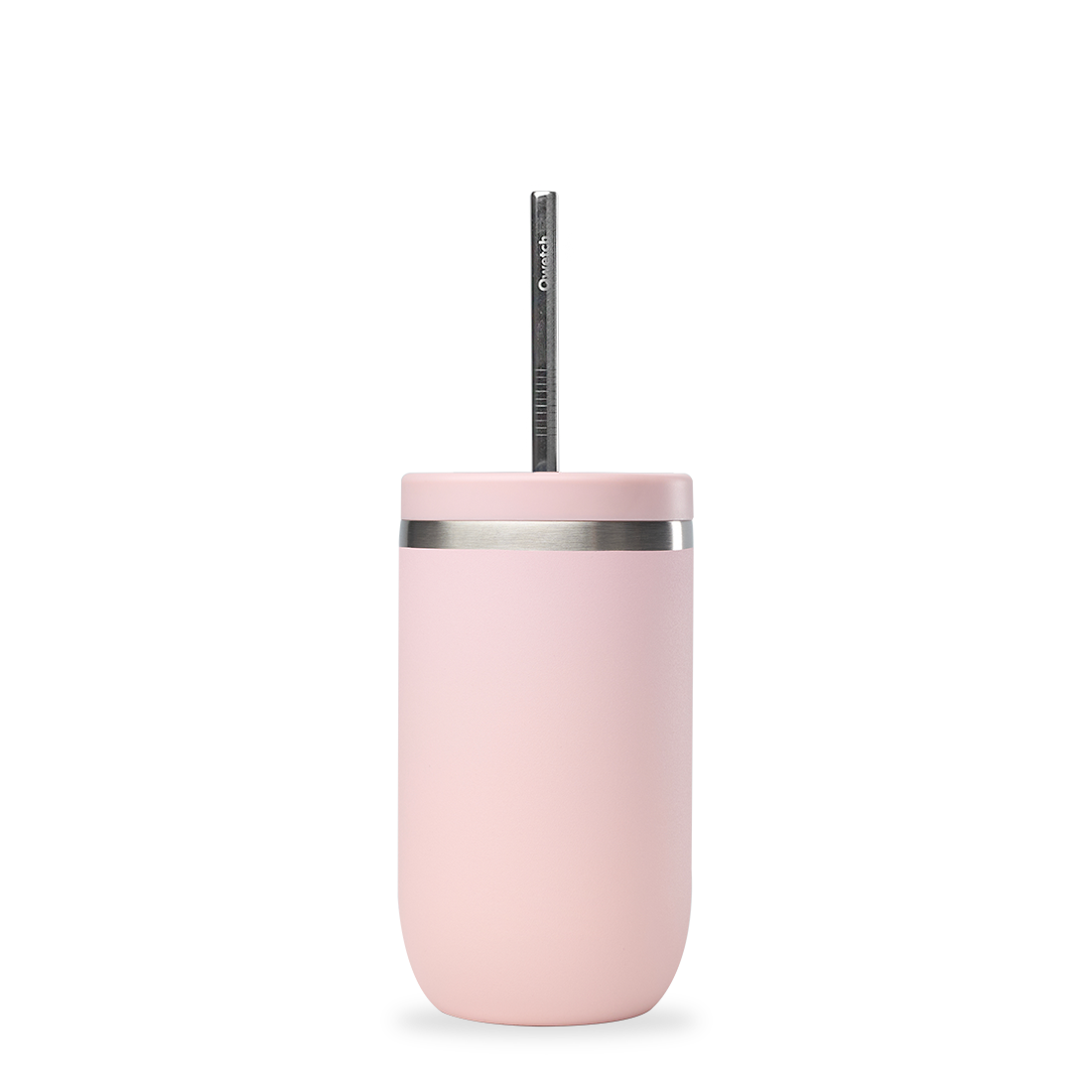 Qwetch Cold Cup termohrnek 600 ml růžový Pastel s brčkem