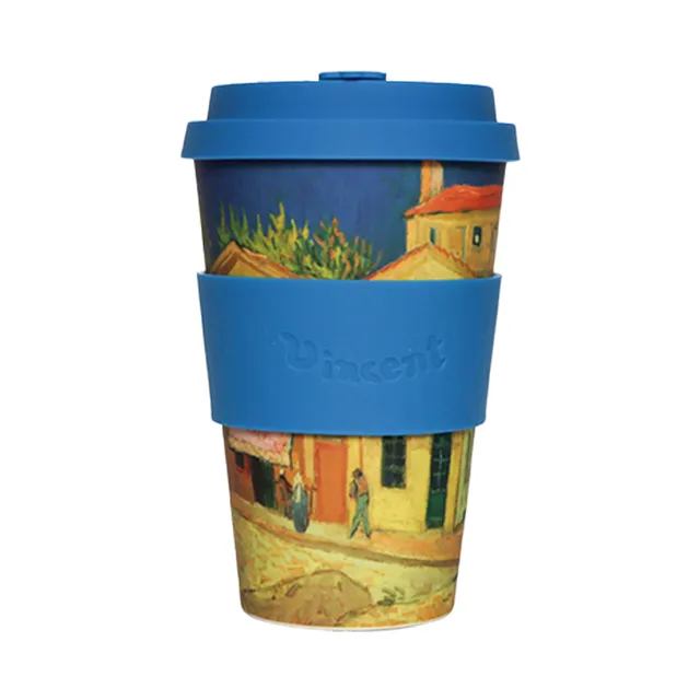 Ecoffee Cup Yellow House kelímek na kávu bez BPA