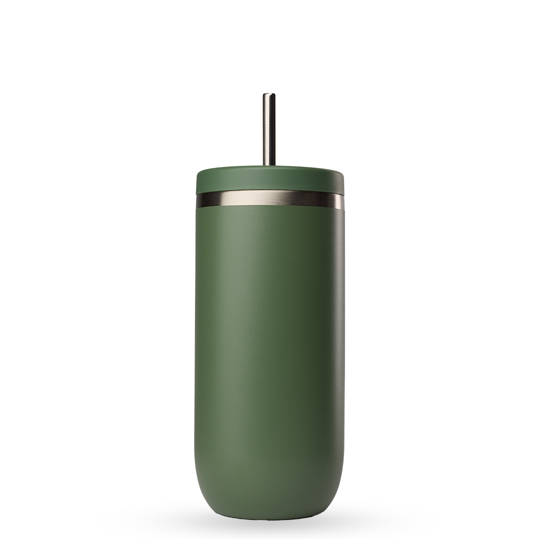 Qwetch Cold Cup termohrnek 470 ml matt kaki s brčkem
