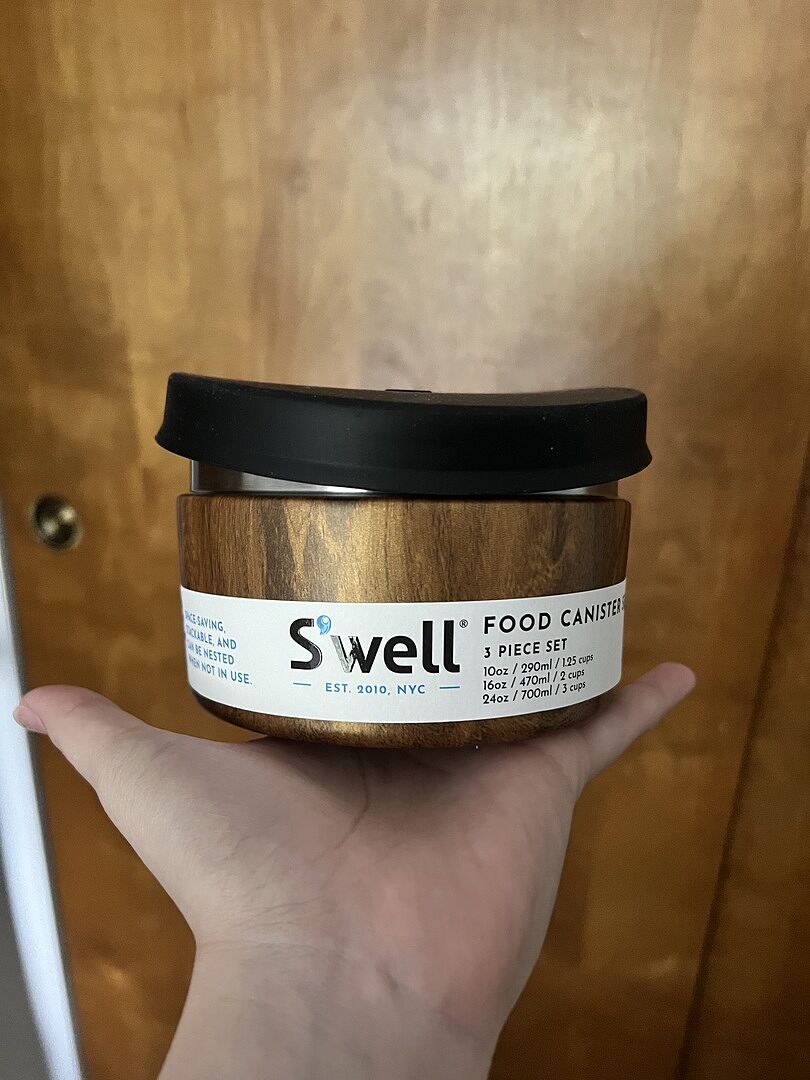 S'well Food Canister Set dózy 3 ks Onyx s víčkem