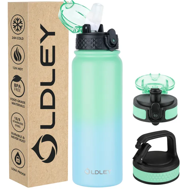 Oldley 20oz Triple Lid termolahev zelenomodrá 600 ml