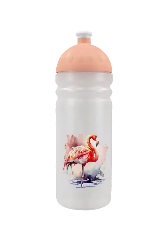 Zdravá lahev Plameňák 0,7 l láhev na pití + zátka bez BPA