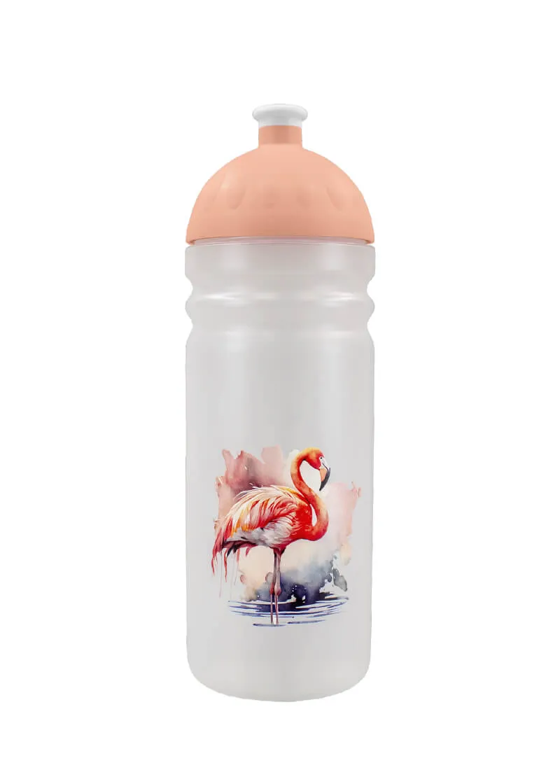 Zdravá lahev Plameňák 0,7 l láhev na pití + zátka bez BPA