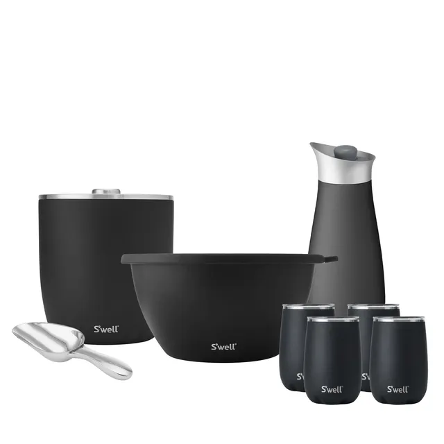 S'well Hosting Bundle servírovací sada Onyx 4 kusy