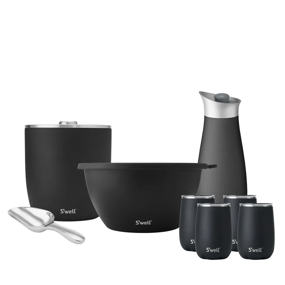 S'well Hosting Bundle servírovací sada Onyx 4 kusy