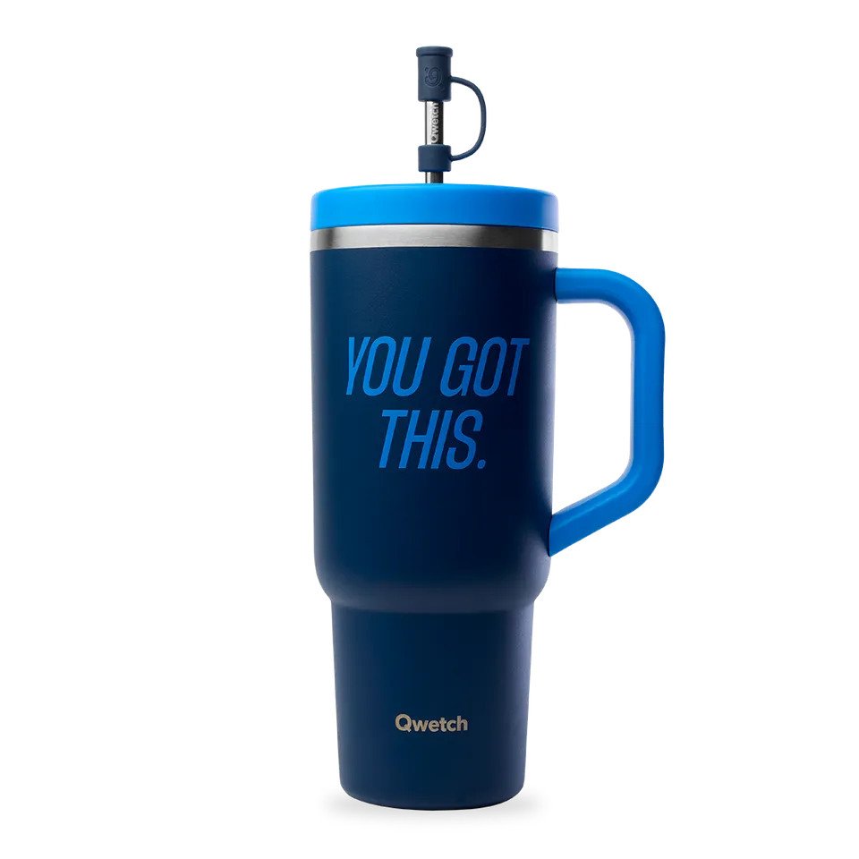 Qwetch Travel Cup Level Up termohrnek 900 ml modrá noc