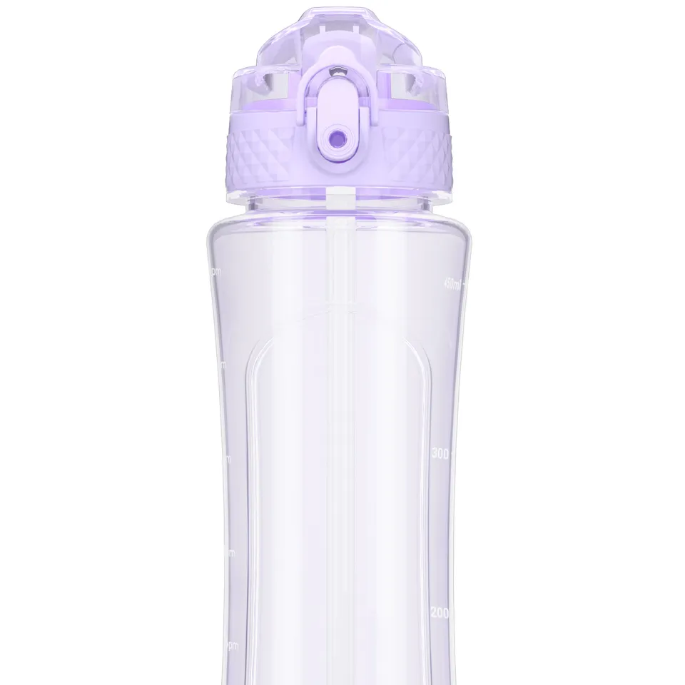 Oldley Kids průhledná láhev 450 ml fialová sportovní