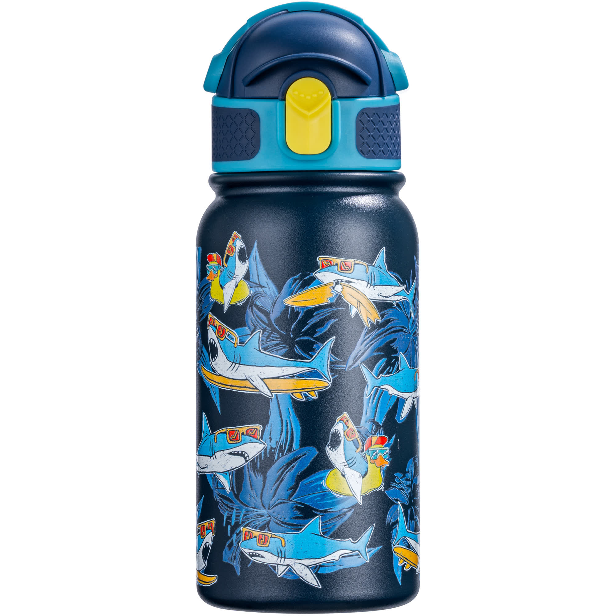 Oldley Kids 12oz láhev žralok modrá 350 ml