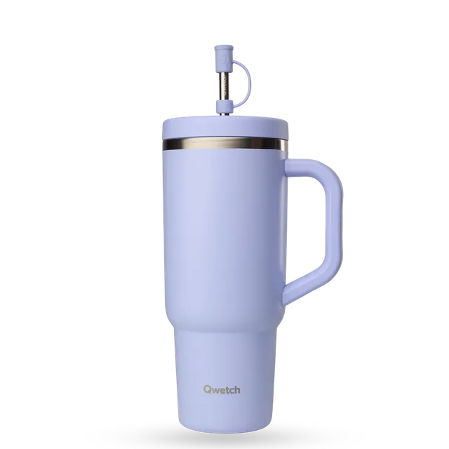 Qwetch Travel Cup termohrnek Matt Glycine 900 ml s brčkem
