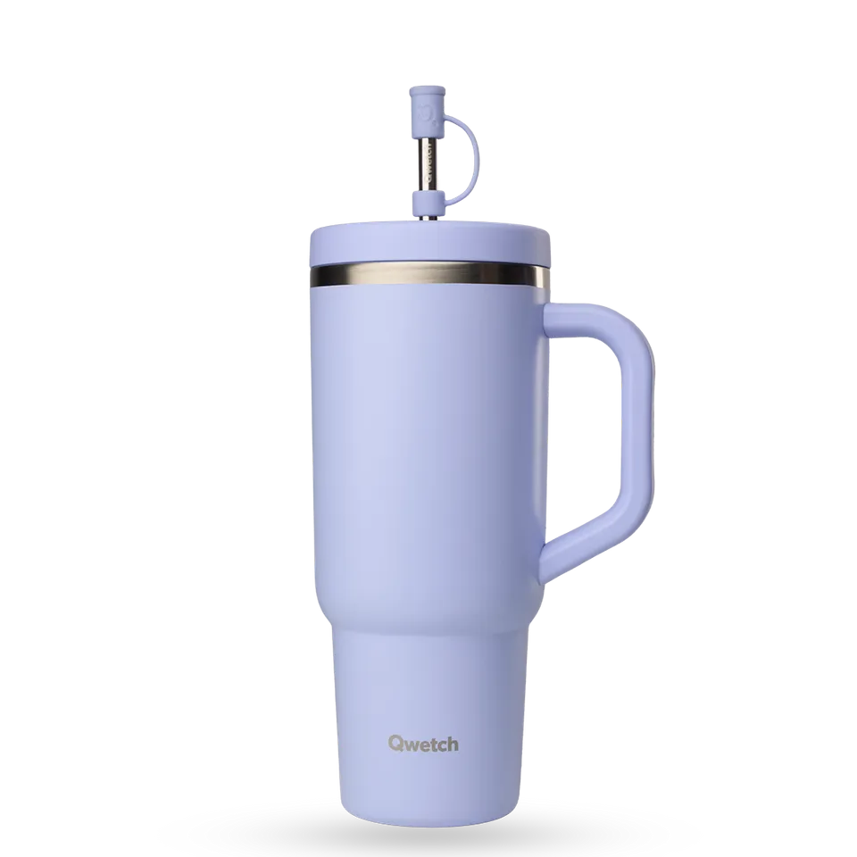 Qwetch Travel Cup termohrnek Matt Glycine 900 ml s brčkem
