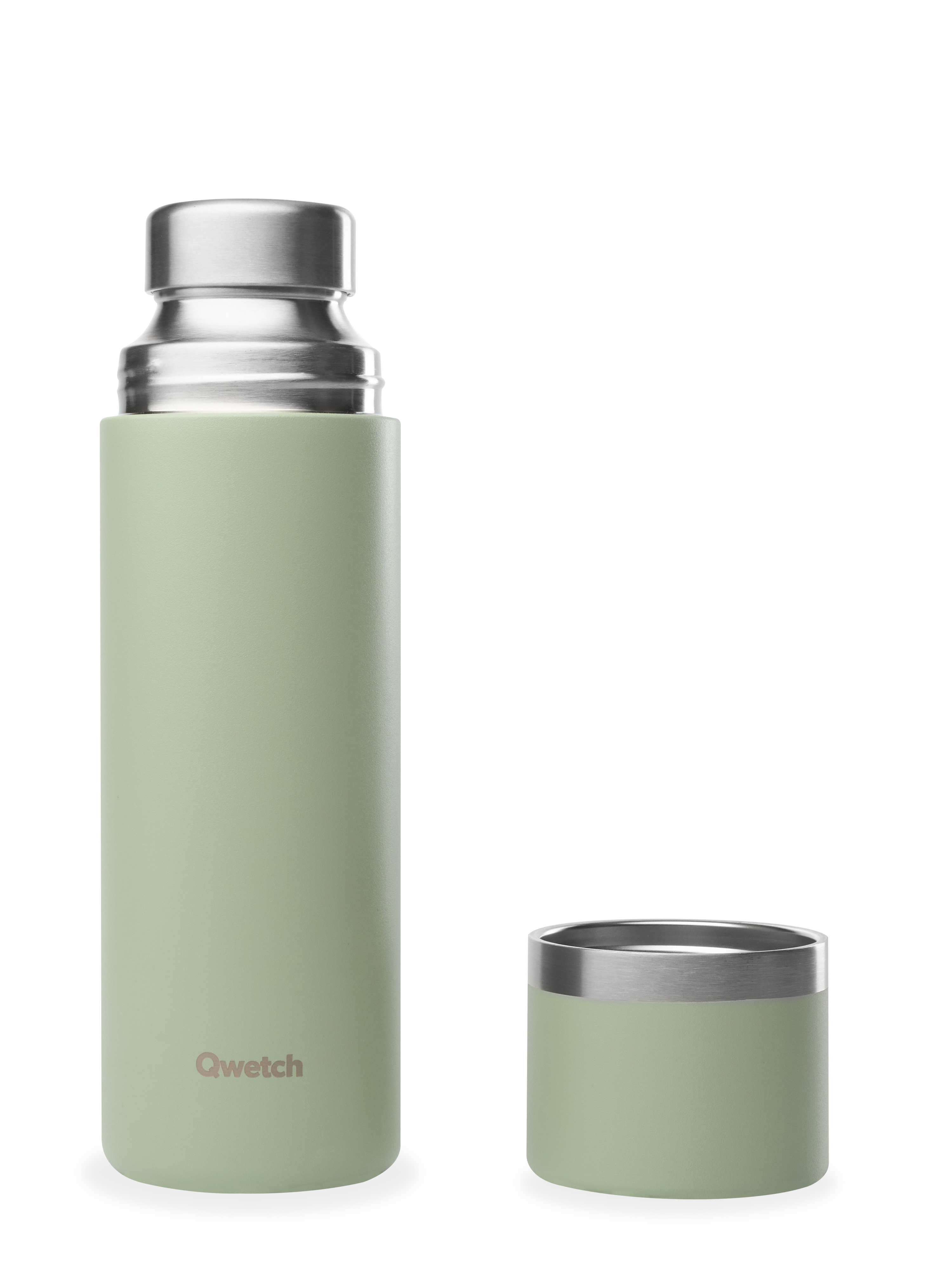 Qwetch Thermo kelímek Matt Tilleul 160 ml nerez