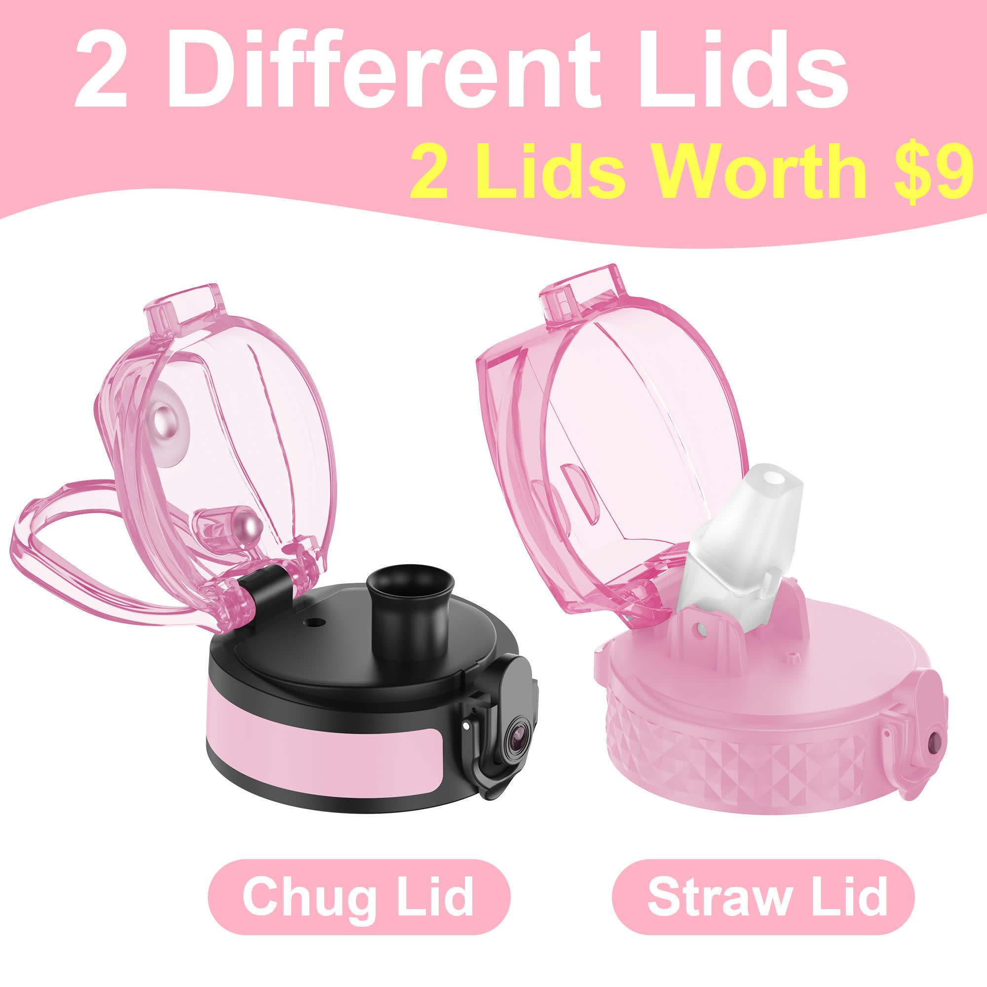 OLDLEY 15oz Dual Lid lahev Classic Pink 440 ml plast