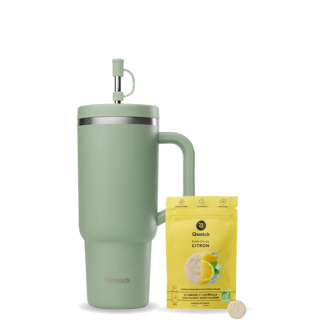 Qwetch Solid Drinks Travel Cup kelímek citron tilleul
