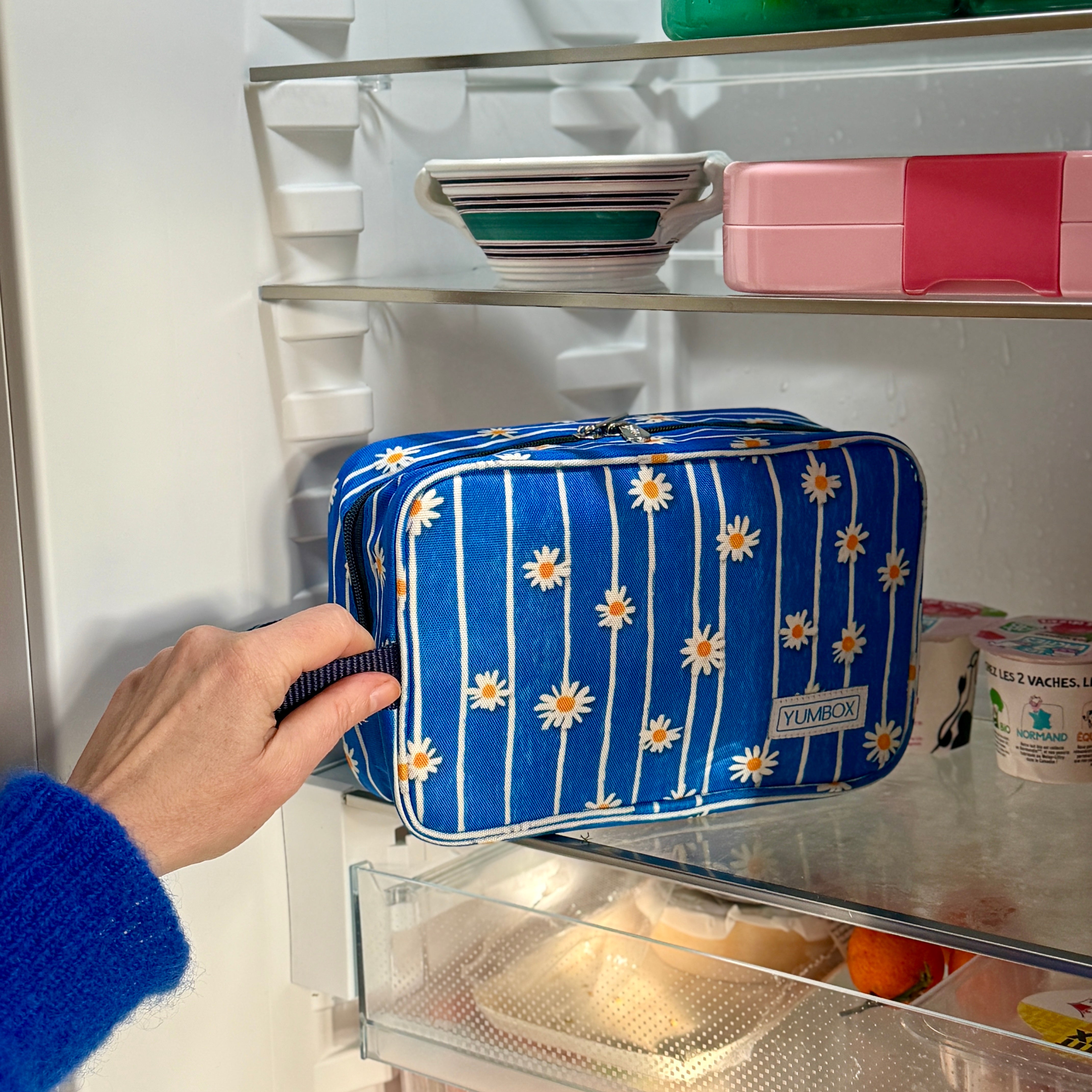 Yumbox Chill svačinová taška Daisy Stripes s vložkami