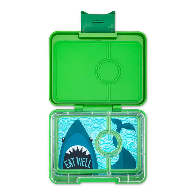 Yumbox Snack svačinový box Jurassic Green Shark Tray 3 díly