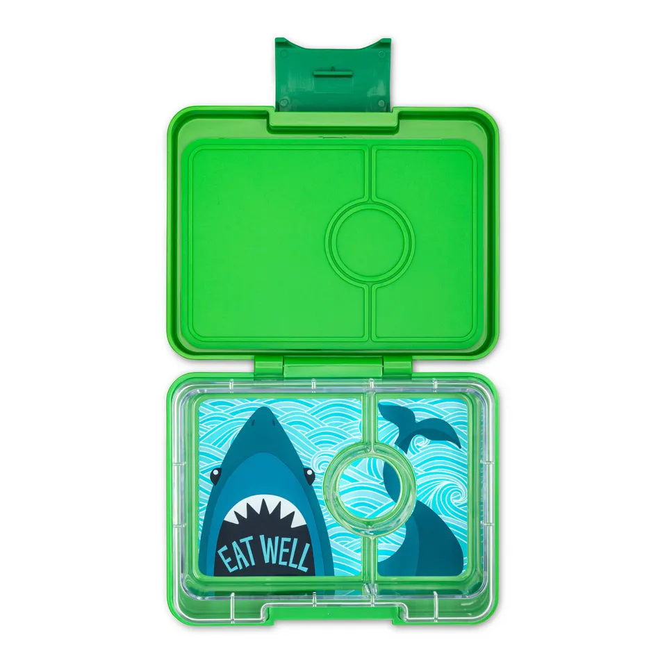 Yumbox Snack svačinový box Jurassic Green Shark Tray 3 díly