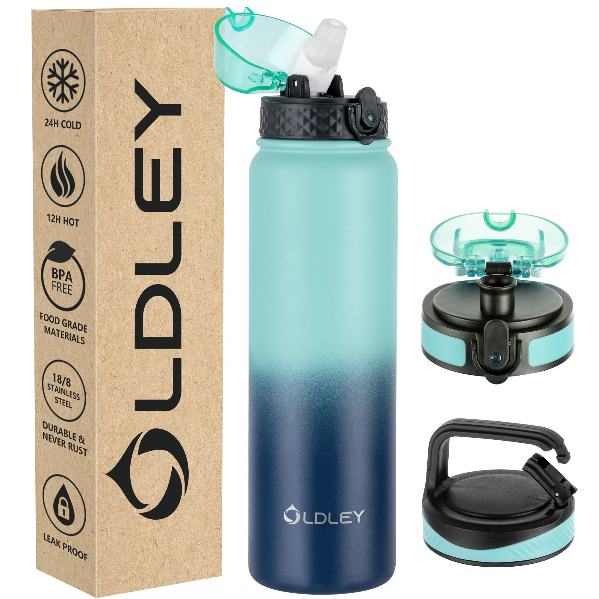 OLDLEY 32oz termoláhev Gradient Blue 950ml nerez