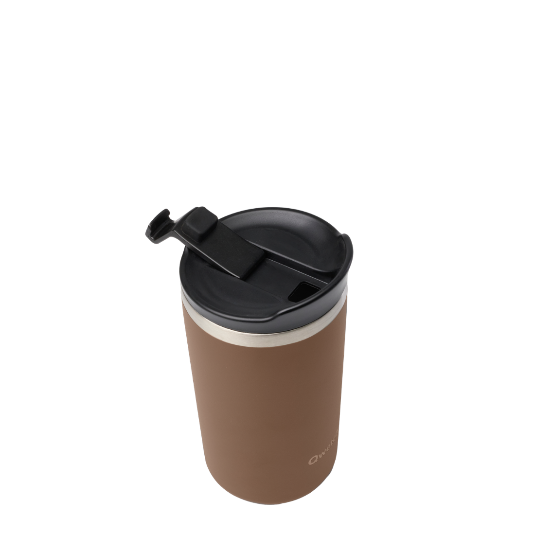Qwetch Travel Mug termohrnek matt chocolat 350 ml nerez