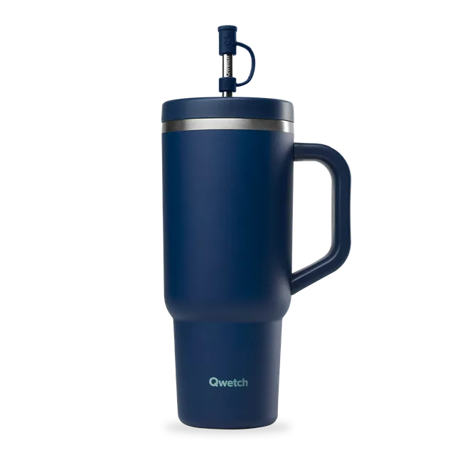 Qwetch Travel Cup termohrnek Matt Bleu Nuit 900 ml modrý