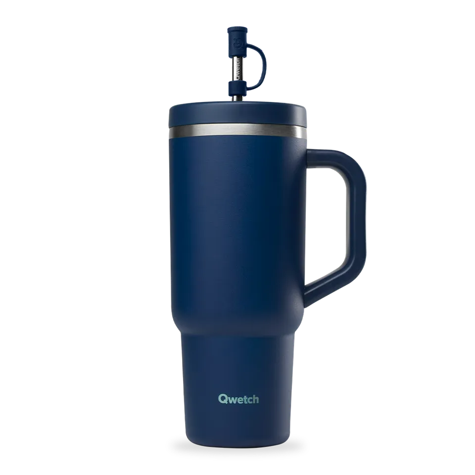 Qwetch Travel Cup termohrnek Matt Bleu Nuit 900 ml modrý