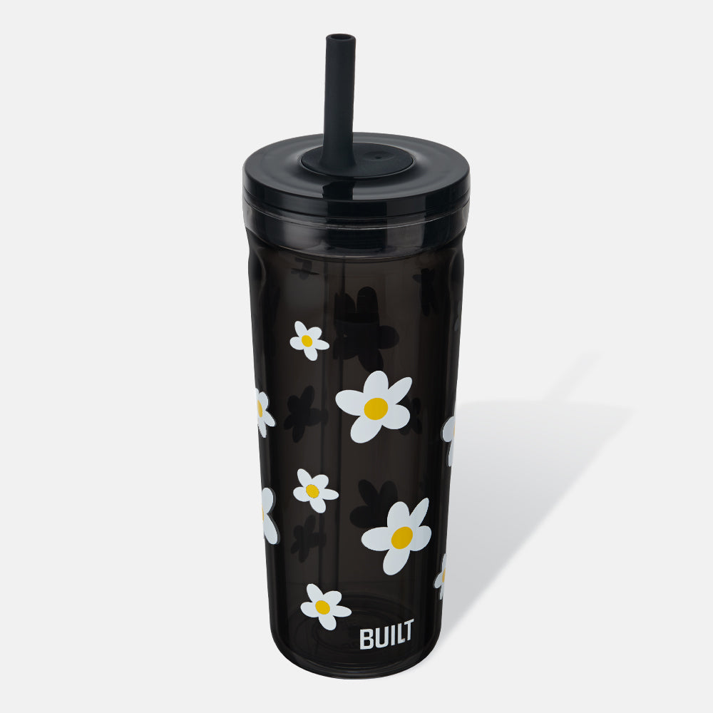 BUILT New York Bedford Straw Seal kelímek Black Daisy 590 ml
