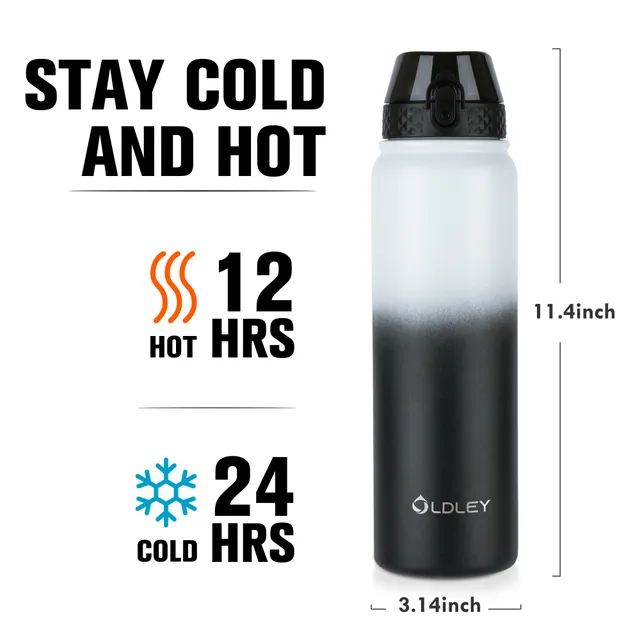 OLDLEY 32oz termoláhev bílo-černá gradient nerez
