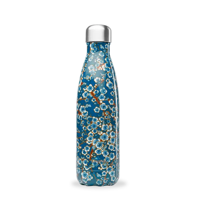 Qwetch Originals Flowers termo láhev 500 ml modrá Re-Love
