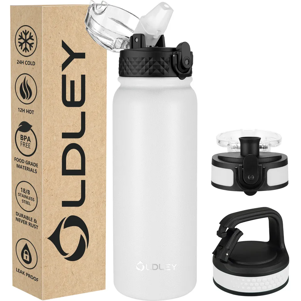 OLDLEY Triple Lid termoska 591 ml bílá se 3 víčky