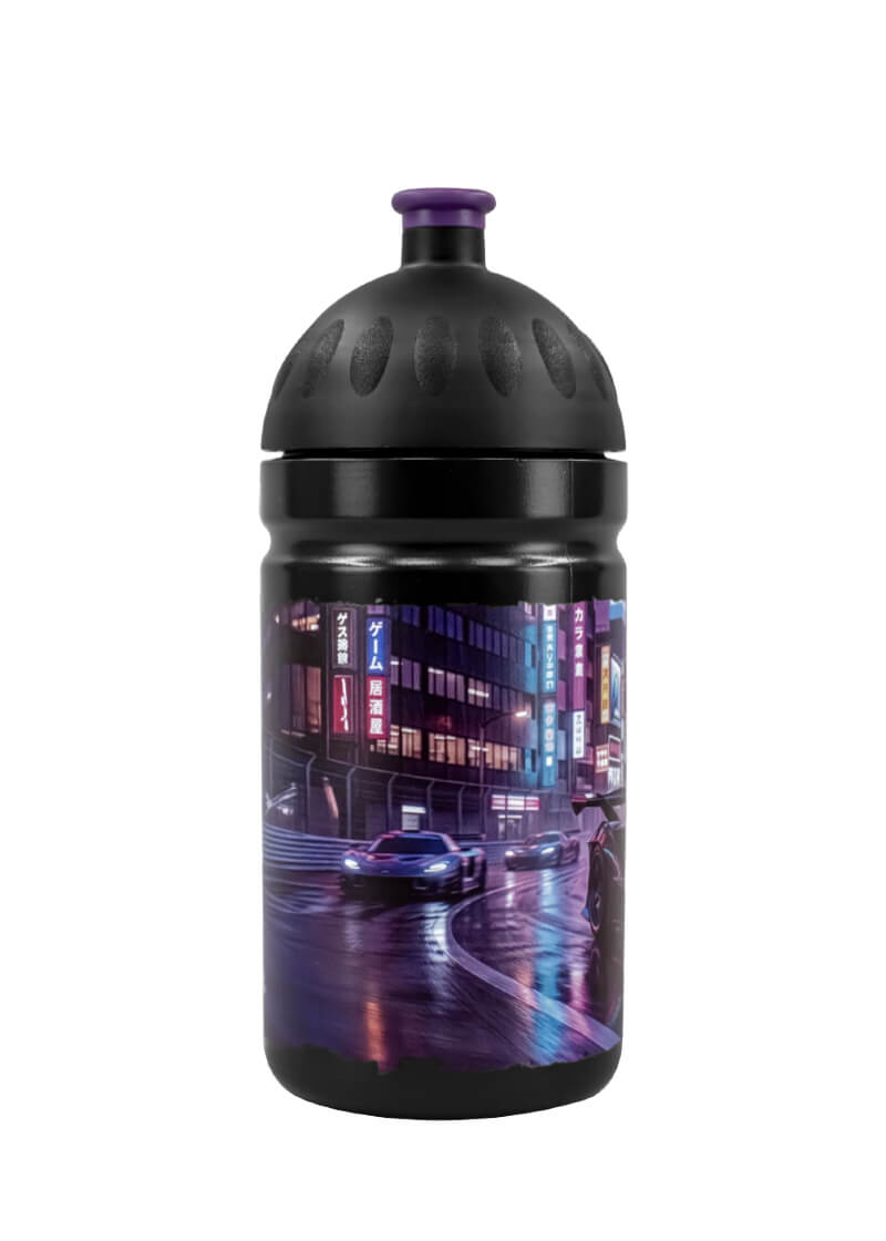 Zdravá lahev Night Car 0,5 l láhev na pití + zátka bez BPA