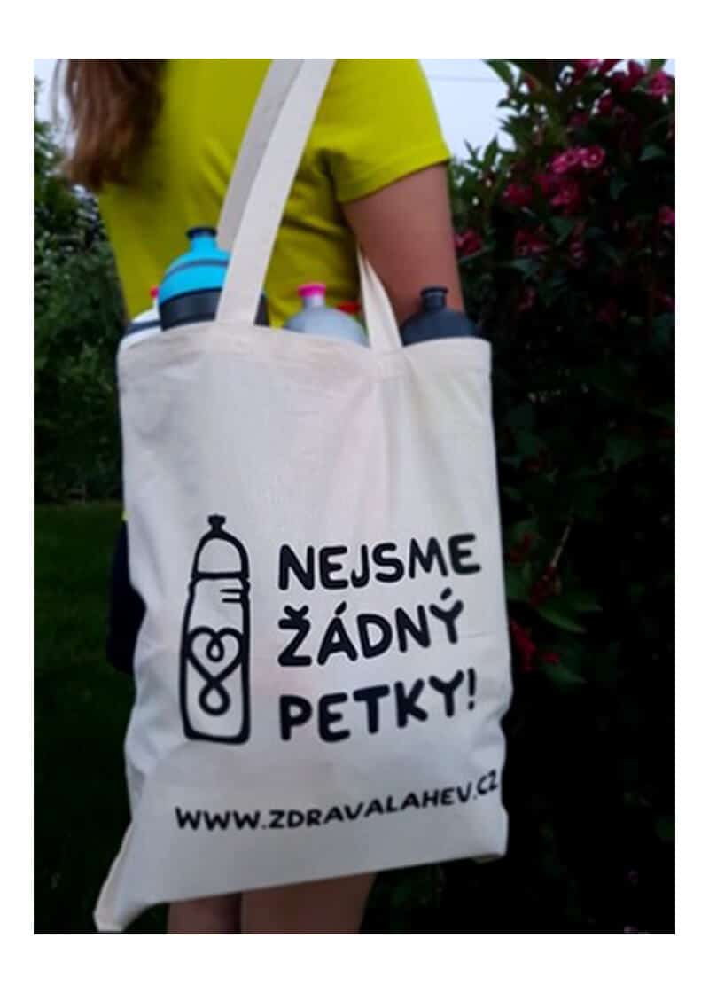 Coolbox Zdravá lahev taška textilní béžová 38x42 cm