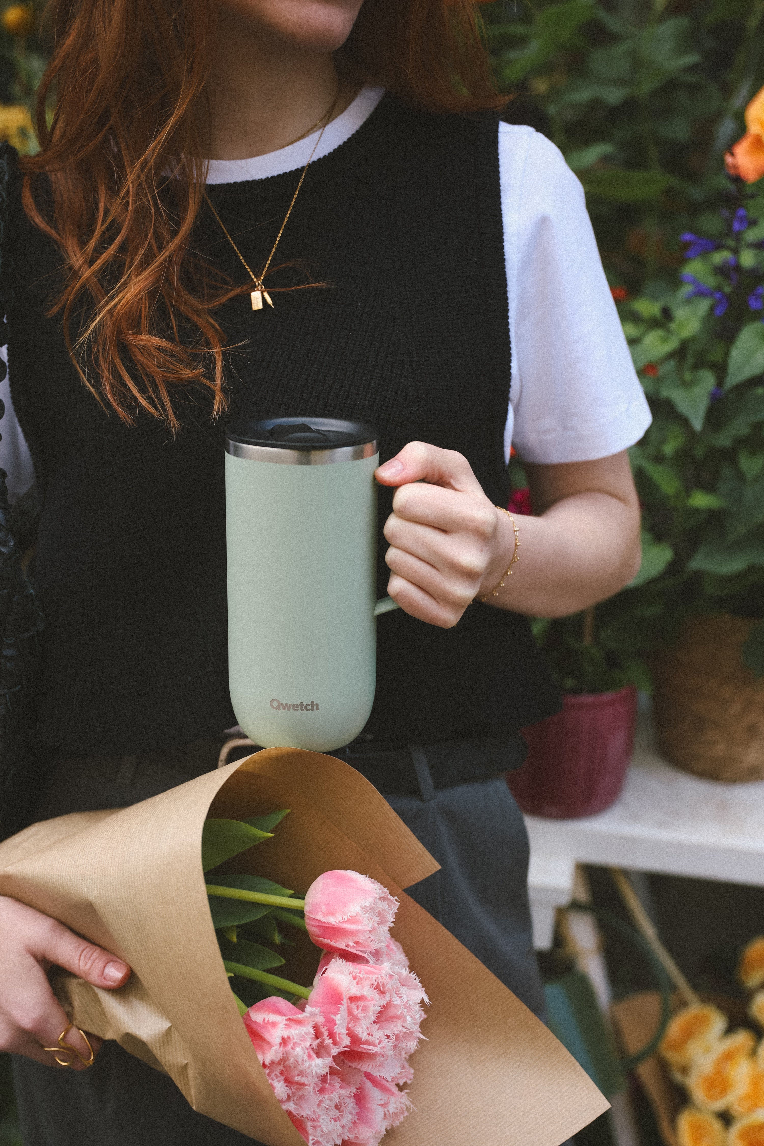 Qwetch Cold Cup Anse Vert Tilleul termohrnek 600 ml sada
