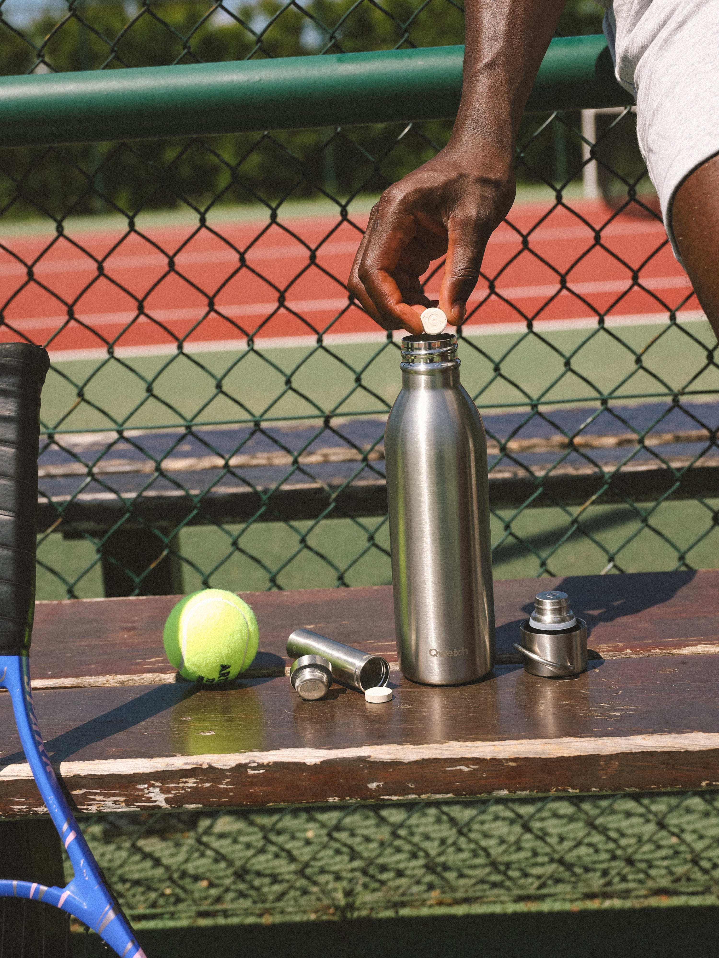 Qwetch Active Inox termoláhev 350 ml stříbrná nerez