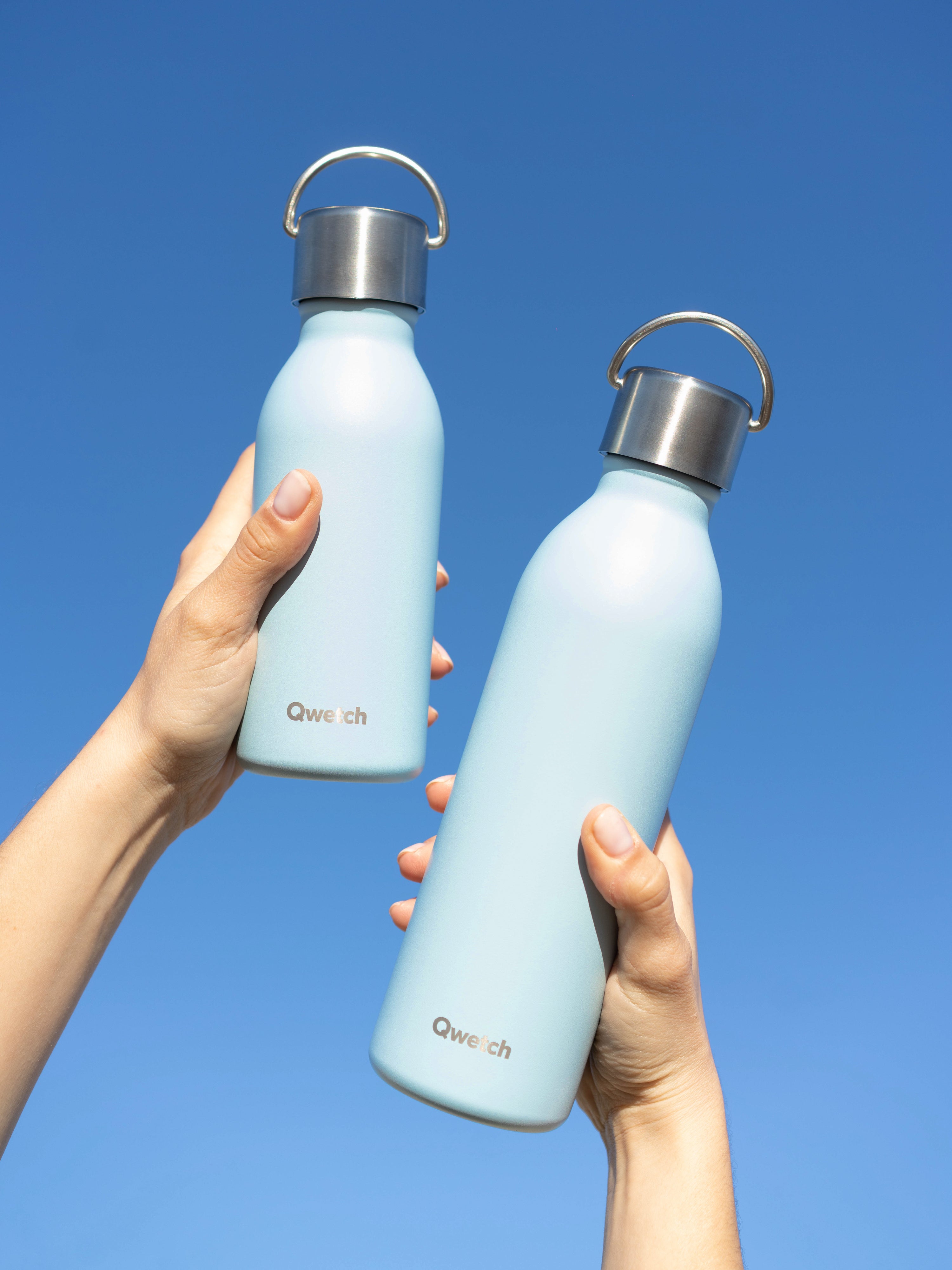 Qwetch Active Pastel Bleu termoláhev 350 ml nerez