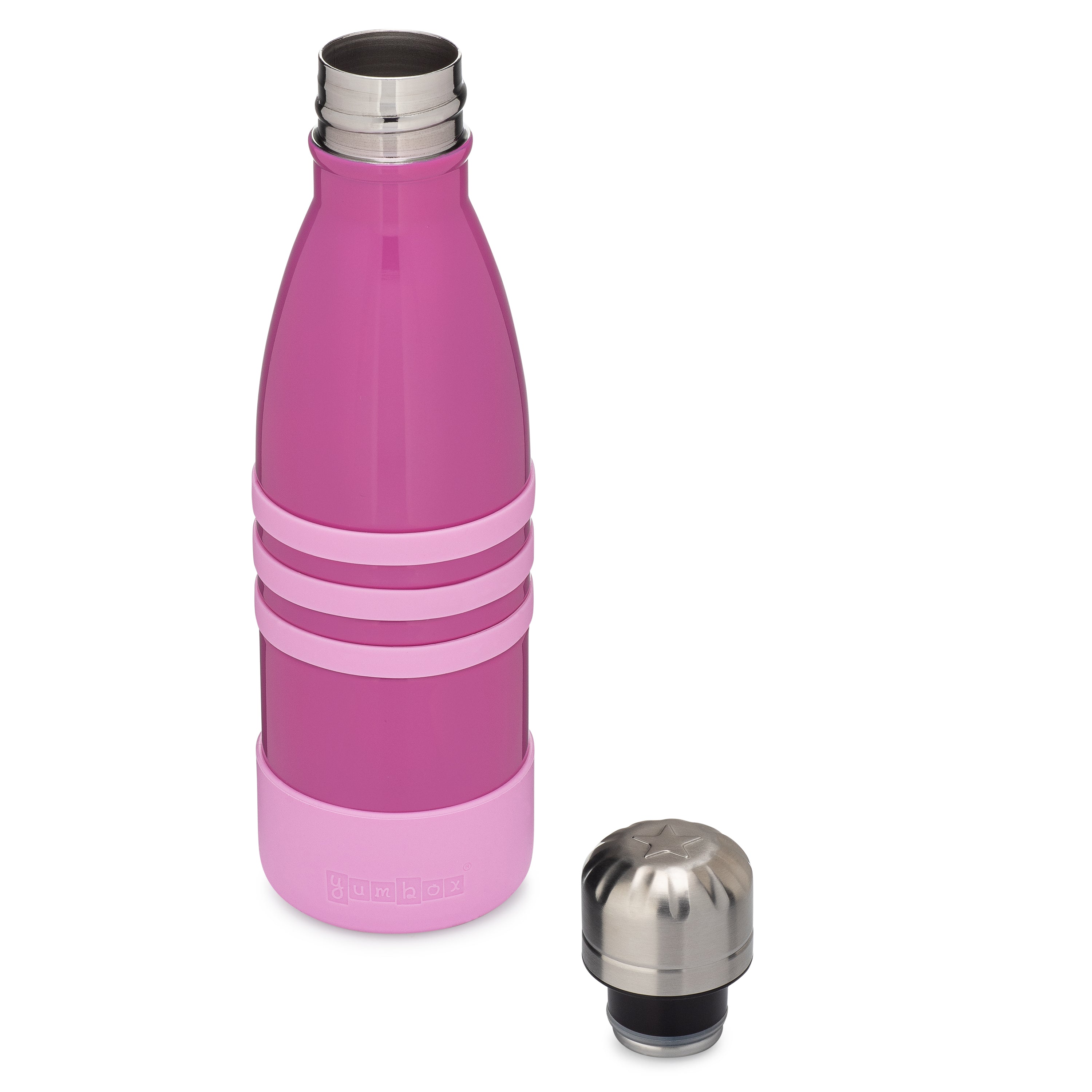 Yumbox Aqua dětská láhev 420 ml Pacific Pink nerez