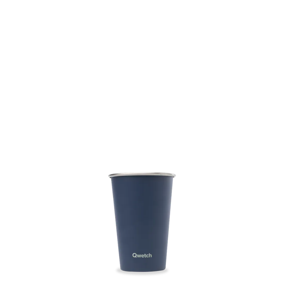 Qwetch One kelímek granite modrá 300 ml nerez
