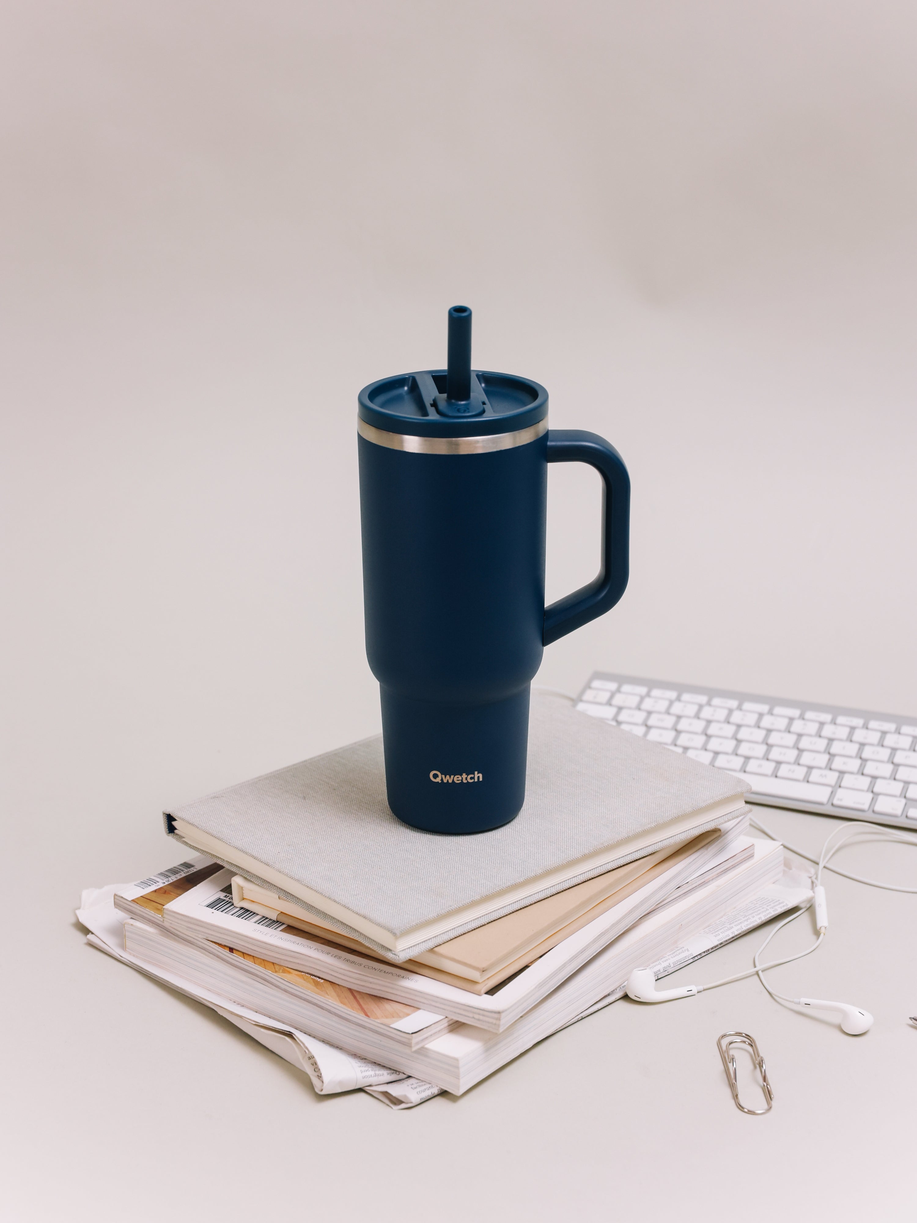 Qwetch těsné víčko Bleu Nuit na Travel Cup 900 ml