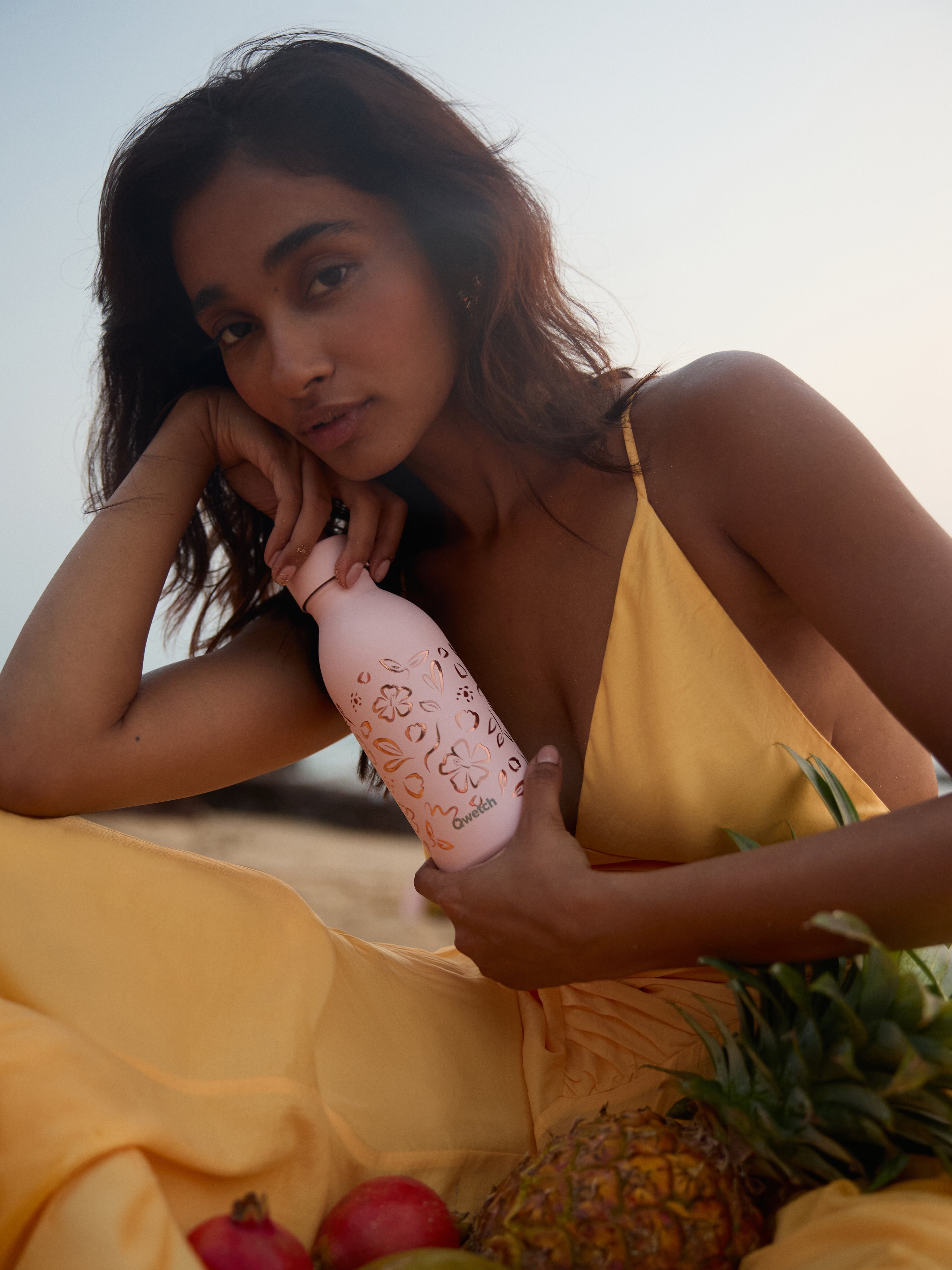 Qwetch Icon Moani Pastel Rose termoláhev 500 ml růžová