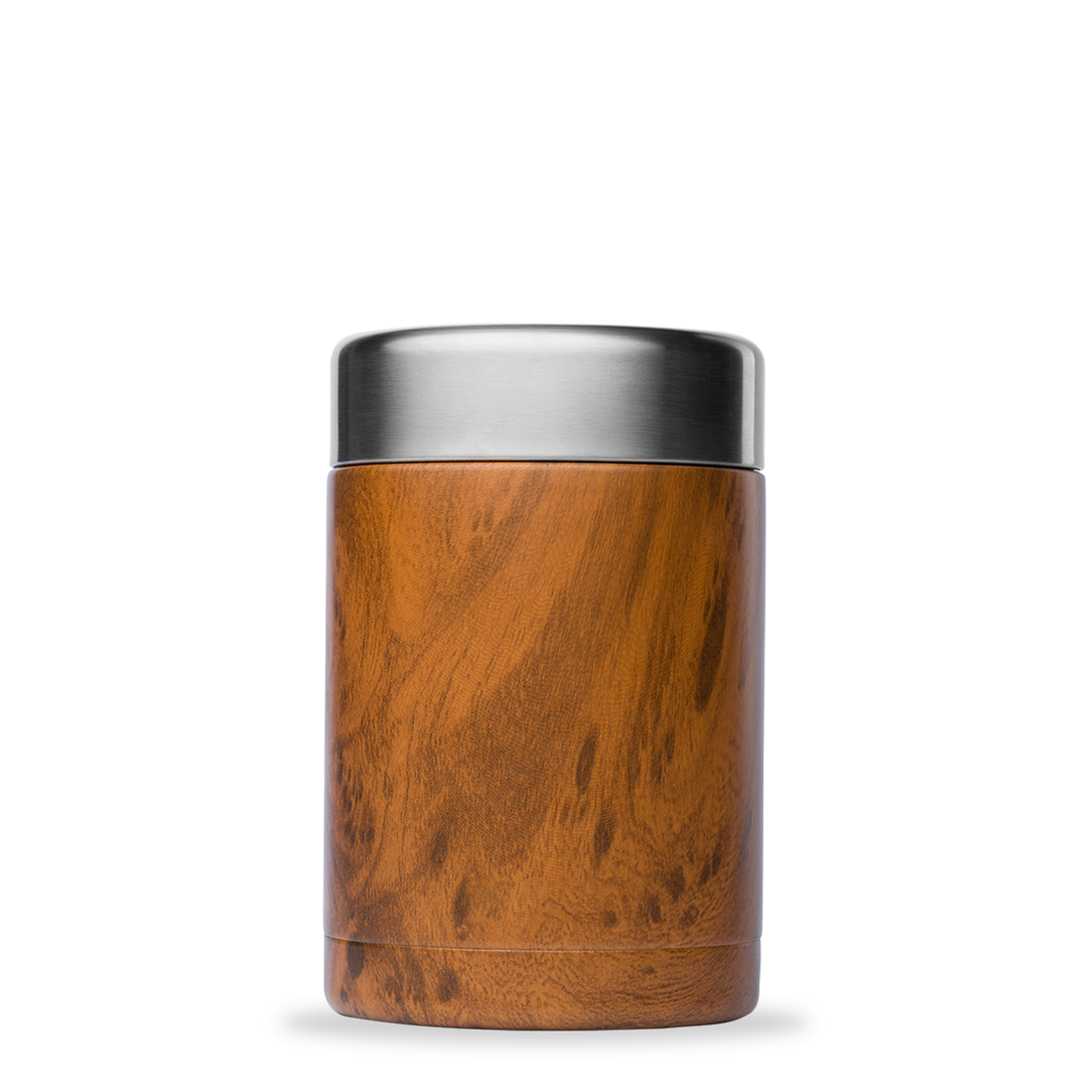 Qwetch Compact termo dóza Wood 600 ml nerez