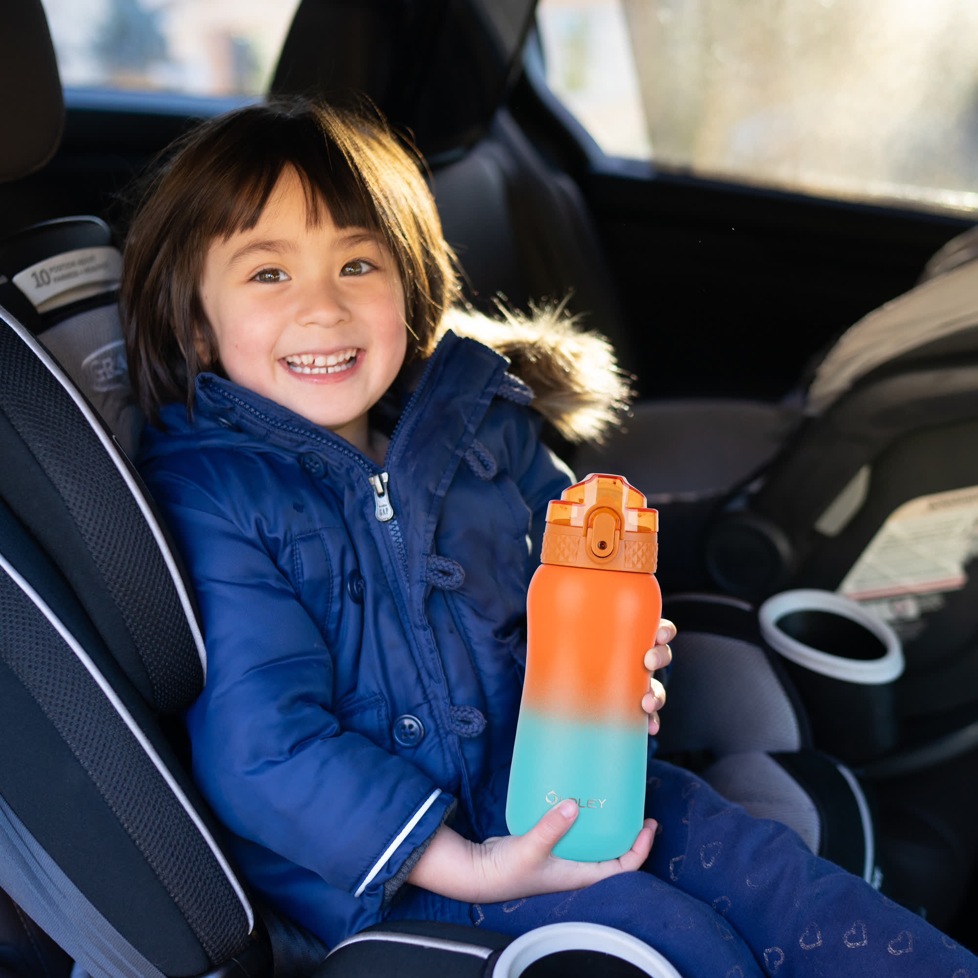 OLDLEY Kids 12oz láhev oranžovo-zelená 350 ml
