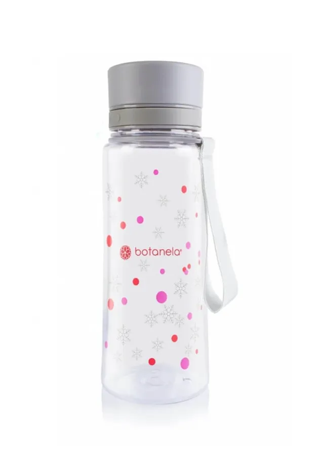 Botanela láhev na vodu 600 ml Vločky stříbrné tritan